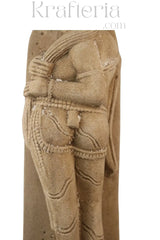 Ancient Figure Arranging Her Tresses Sand Stone