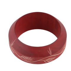 Artisan-made wooden bangles with smooth natural texture