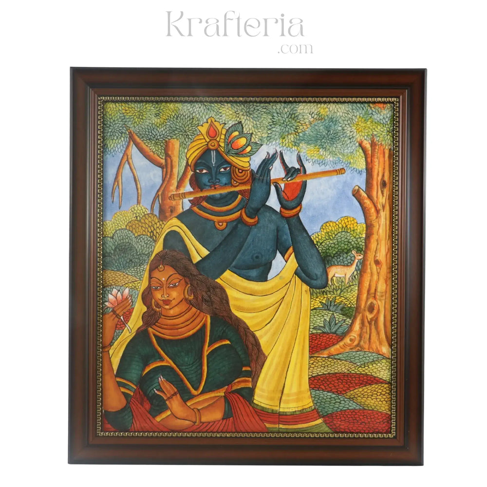 Radha Madhavam – A Kerala Mural Celebration of Devotion Paintings
