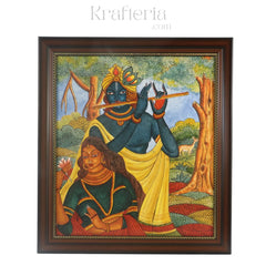 Radha Madhavam – A Kerala Mural Celebration of Devotion Paintings
