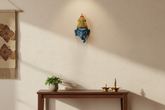 Handcrafted Ganesha Mask Wall Hanging – Cheriyal Art Decor wall decor