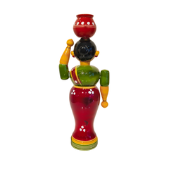 Elegance in Simplicity – Wooden Lady with Pot