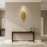 Intricately Carved Brass Shankha Wall Hanging: Divine Vishnu Dashavatara Idol Brass Ware