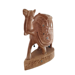 Intricately Hand-Carved Wooden Camel | Rustic Home Decor Piece