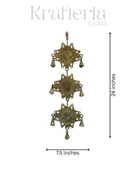 Brass Venkateswara Bell Wall Hanging – Symbol of Blessings and Prosperity