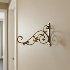 Ornate Antique Brass Wall Mounting Hanging Bracket Brass Ware