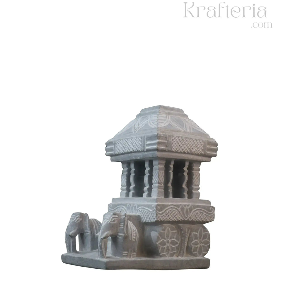 Hampi Stone Chariot Model – Hand-Carved in Soft Stone belur shanker