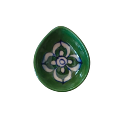 Hand-Painted Blue Pottery Diya | Traditional Oil Lamp