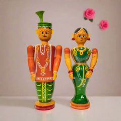Divine Togetherness – Etikoppaka Lacquerware Wedding Pair Etikoppaka Lacquerware