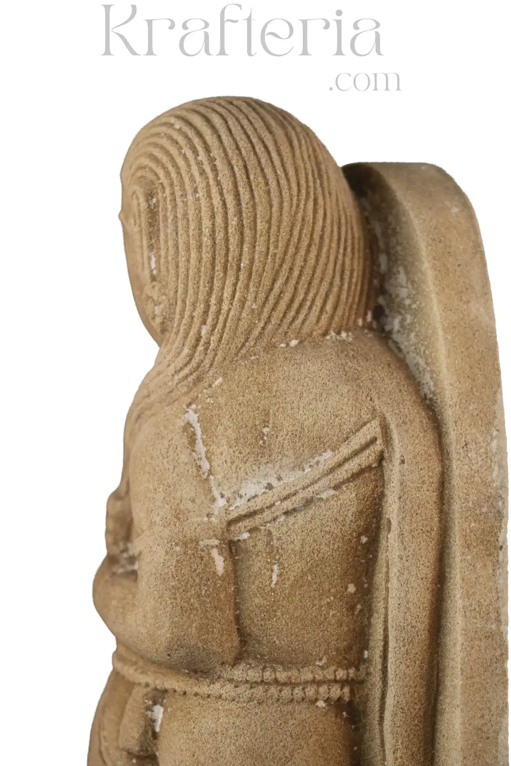 Ancient Figure Arranging Her Tresses Sand Stone
