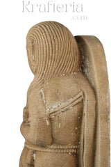 Ancient Figure Arranging Her Tresses Sand Stone