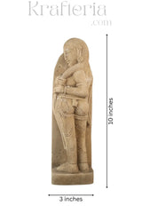 Ancient Figure Arranging Her Tresses Sand Stone