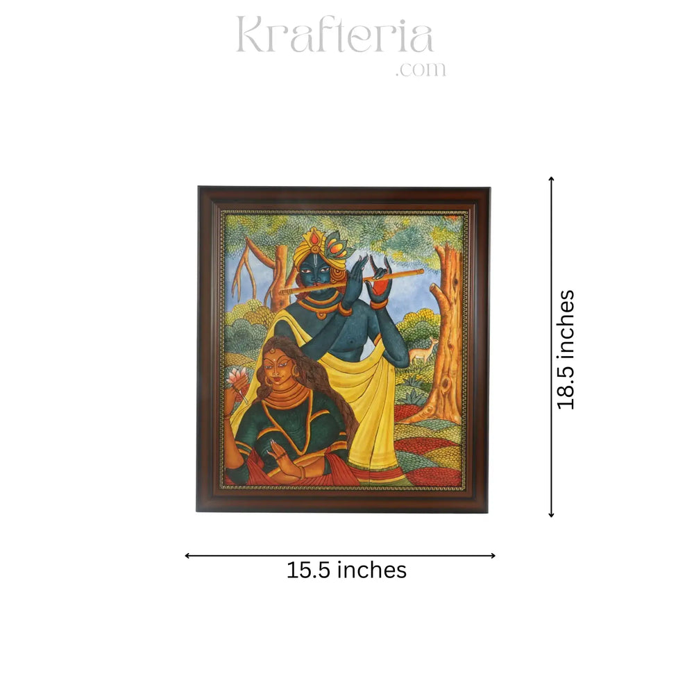 Radha Madhavam – A Kerala Mural Celebration of Devotion Paintings