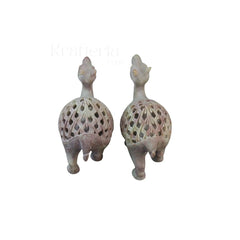 Handcrafted Pair of Camels – Intricate Jali Art Decorative Figurines Bachcha Lal