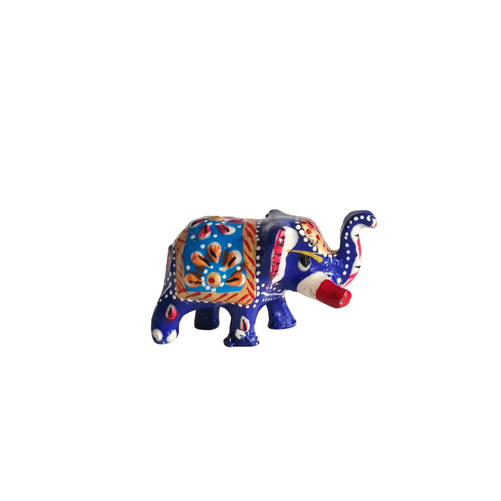 Elegant Hand-Painted Wooden Miniature Elephant Wood Decorative