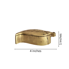 Brass Mango (Paisley) Shaped Decorative Box - Engraved Storage