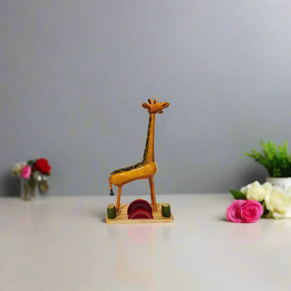 Etikoppaka Wooden Giraffe Toy Etikoppaka Lacquerware