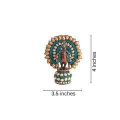 Traditional Indian Style Adorned Peacock Showpiece