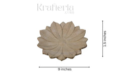 Decorative Lotus Tray | Sand Stone – Perfect for Pooja | Festive Display | Gifting Marble Soft Stone
