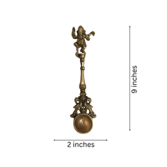 Brass Aarti Spoon Diya Lamp with Long Handle | Traditional Pooja Accessory