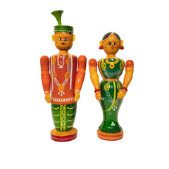 Divine Togetherness – Etikoppaka Lacquerware Wedding Pair Etikoppaka Lacquerware