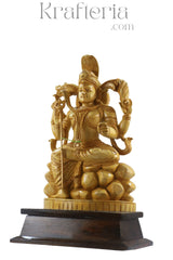 Beautiful God Shiva Wood Statue – Spiritual Wooden Masterpiece