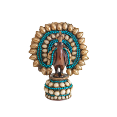 Traditional Indian Style Adorned Peacock Showpiece