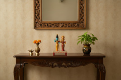 Traditional Etikoppaka Art Ardhanarishvara (Shiva-Parvati) Etikoppaka Lacquerware