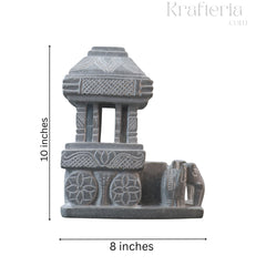 Hampi Stone Chariot Model – Hand-Carved in Soft Stone