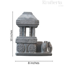 Hampi Stone Chariot Model – Hand-Carved in Soft Stone belur shanker