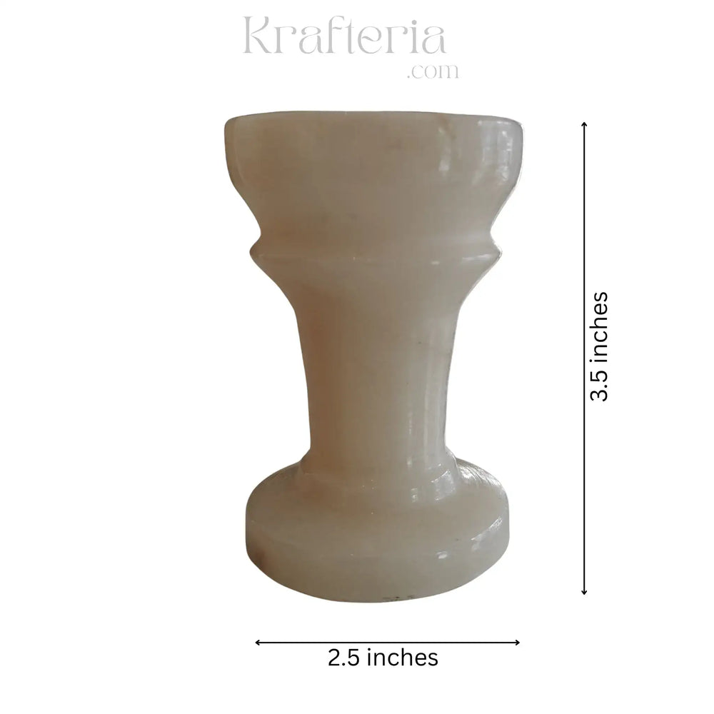 Handcrafted Marble Candle Holder – Elegant Home Decor Marble Soft Stone