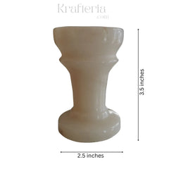 Handcrafted Marble Candle Holder – Elegant Home Decor Marble Soft Stone