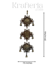 Brass Venkateswara Bell Wall Hanging – Symbol of Blessings and Prosperity