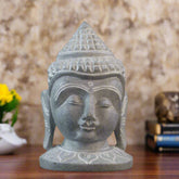 Hand-Carved Buddha Face – Soft Stone Meditation Decor