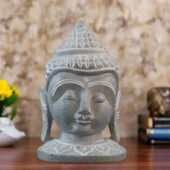 Hand-Carved Buddha Face – Soft Stone Meditation Decor belur shanker