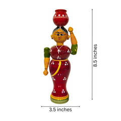 Elegance in Simplicity – Wooden Lady with Pot