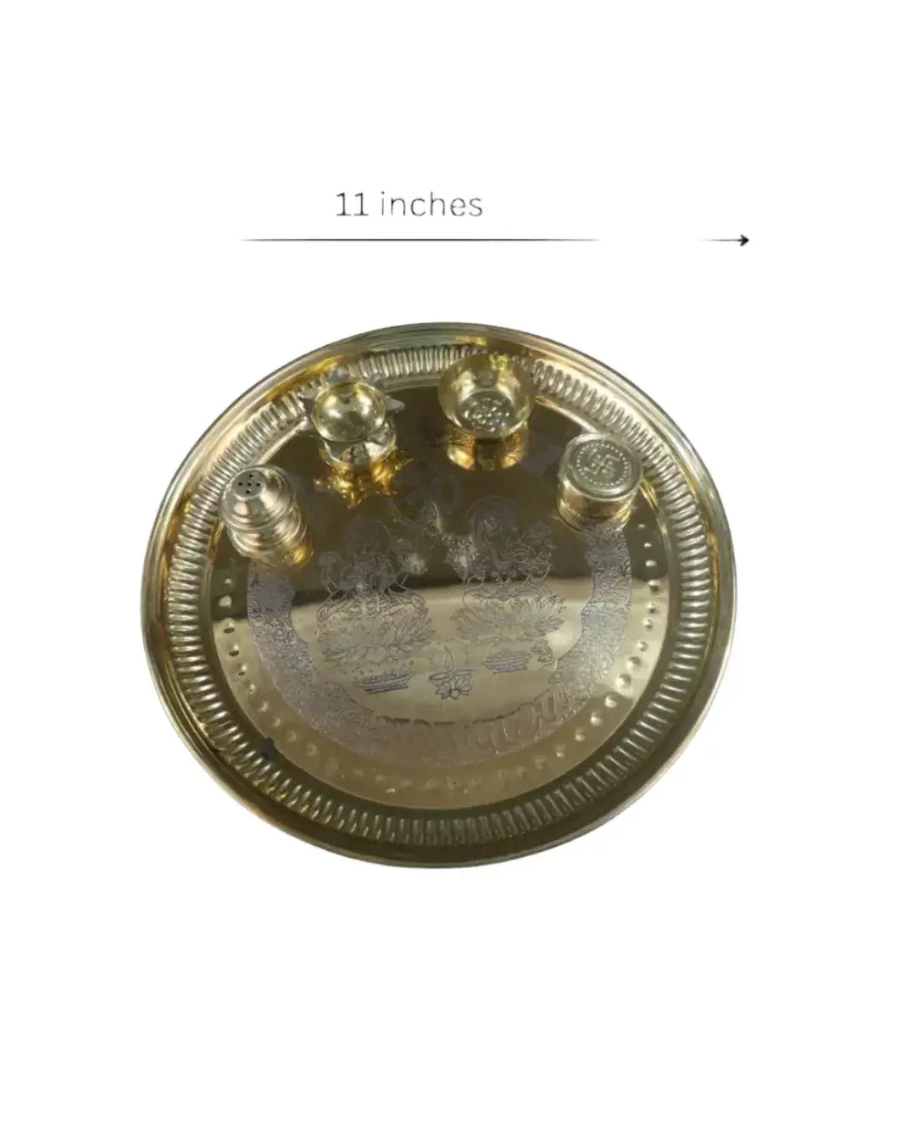 Brass Pooja Thali Set – Complete Traditional Worship Essentials Brass Ware