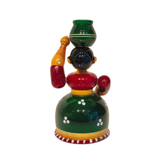 Grace in Simplicity Hand-Turned Etikoppaka Wooden Figurine Etikoppaka Lacquerware