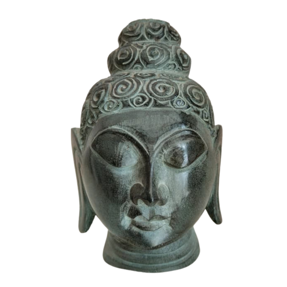 Meditation-inspired marble Buddha idol for pooja and décor.