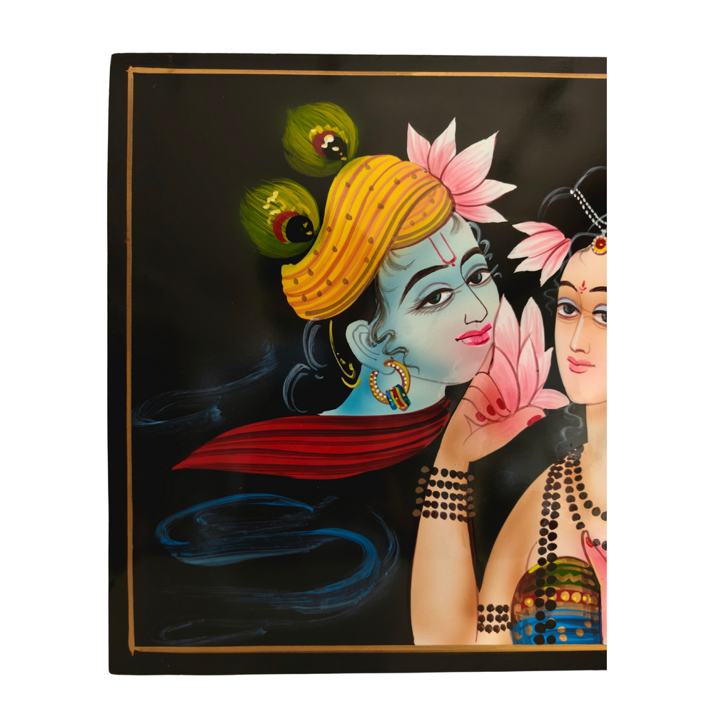 Sacred lotus Radha Krishna