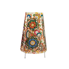 Handcrafted Leather Puppetry Radiant Floral - Cone Lamp Shade | Bed Lamp Leather Paintings