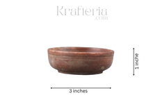Ceramic bowl with dimensions on a white background, featuring the brand 'Krafteria'.
