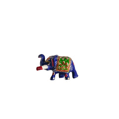 Elegant Hand-Painted Wooden Miniature Elephant Wood Decorative