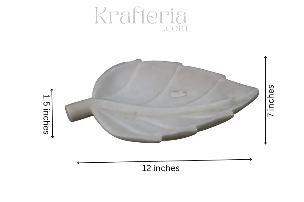 Marble Leaf Trinket Tray – Decorative & Functional Marble Soft Stone