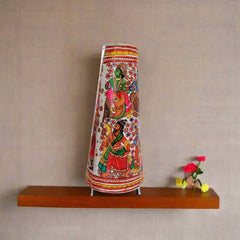 Divine Dashavatara Floral Leather Puppetry Lamp Leather Paintings