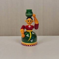 Grace in Simplicity Hand-Turned Etikoppaka Wooden Figurine Etikoppaka Lacquerware