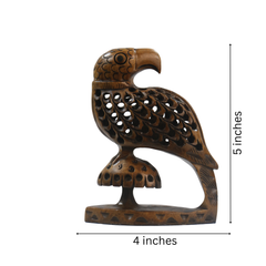 Hand-Carved Wooden Parrot Jali – Intricate Traditional Artwork Wooden Decorative