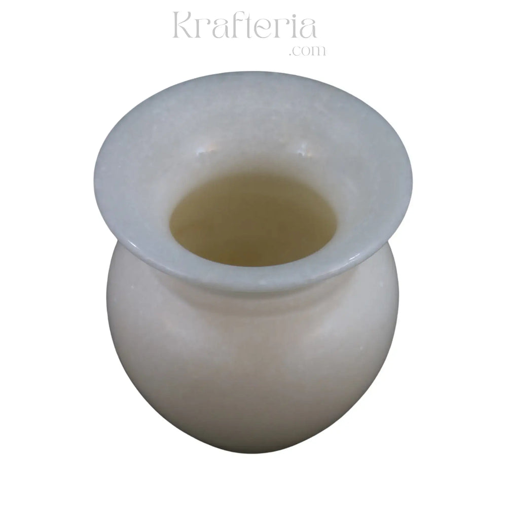 Handcrafted Marble Lota – Traditional Indian Water Vessel Marble Soft Stone