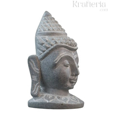 Hand-Carved Buddha Face – Soft Stone Meditation Decor belur shanker