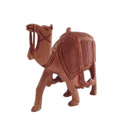 Intricately Hand-Carved Wooden Camel | Rustic Home Decor Piece